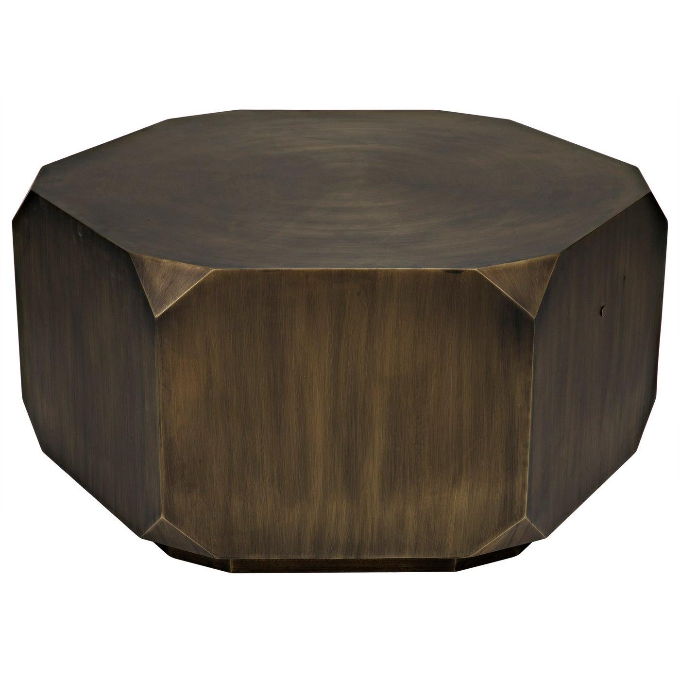 Noir Tytus Coffee Table, Steel With Aged Brass Finish