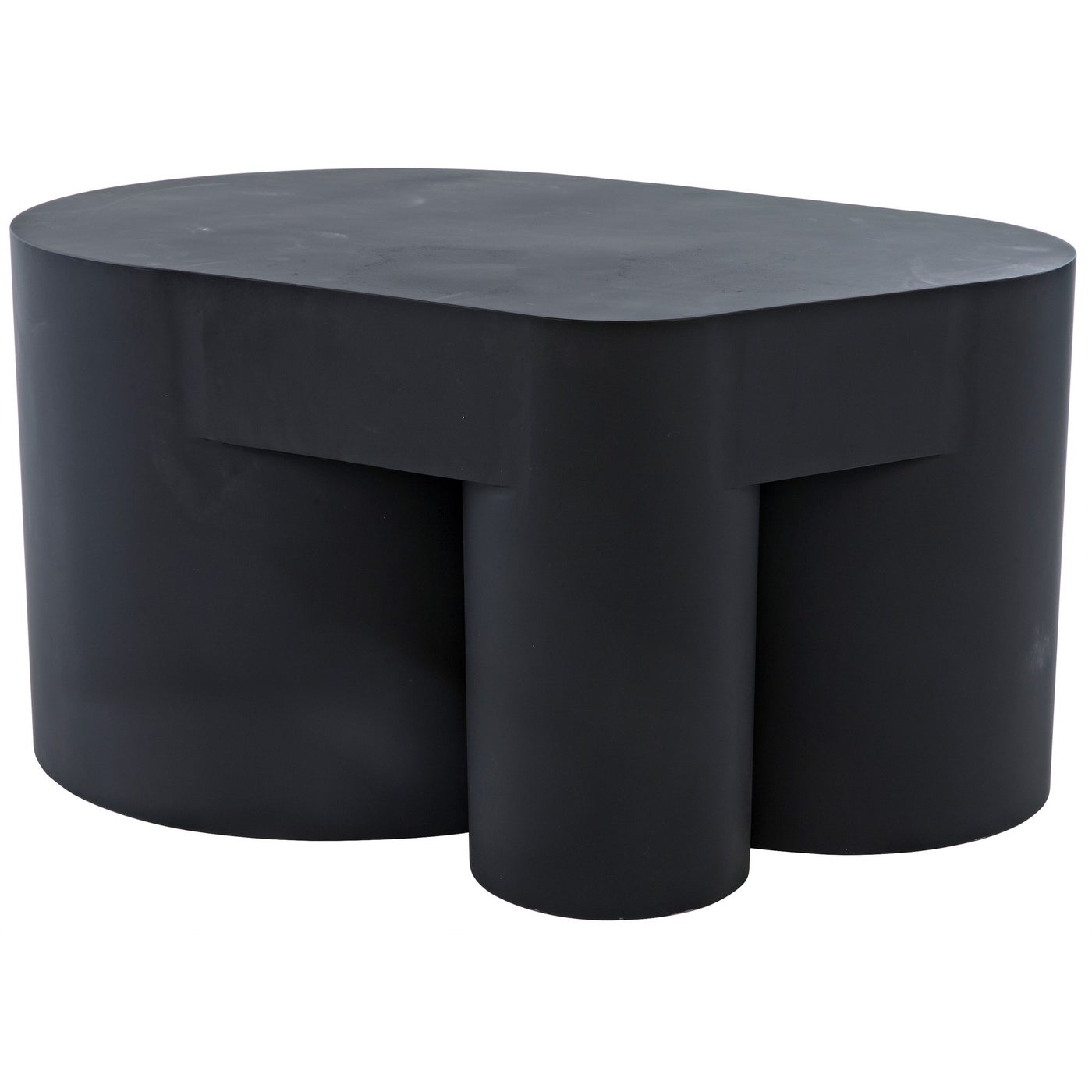 Noir Bain Coffee Table, Black Steel
