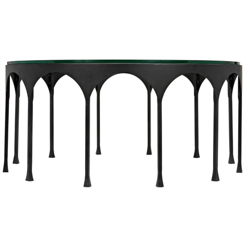Noir Achille Coffee Table, Black Steel