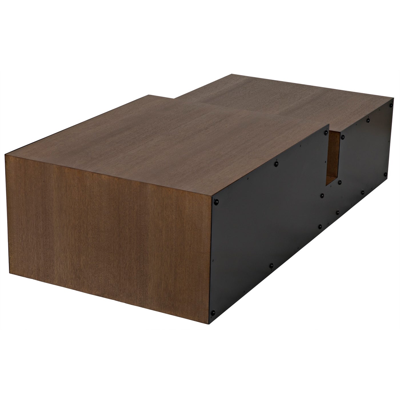 Noir Nido Coffee Table, Black Steel
