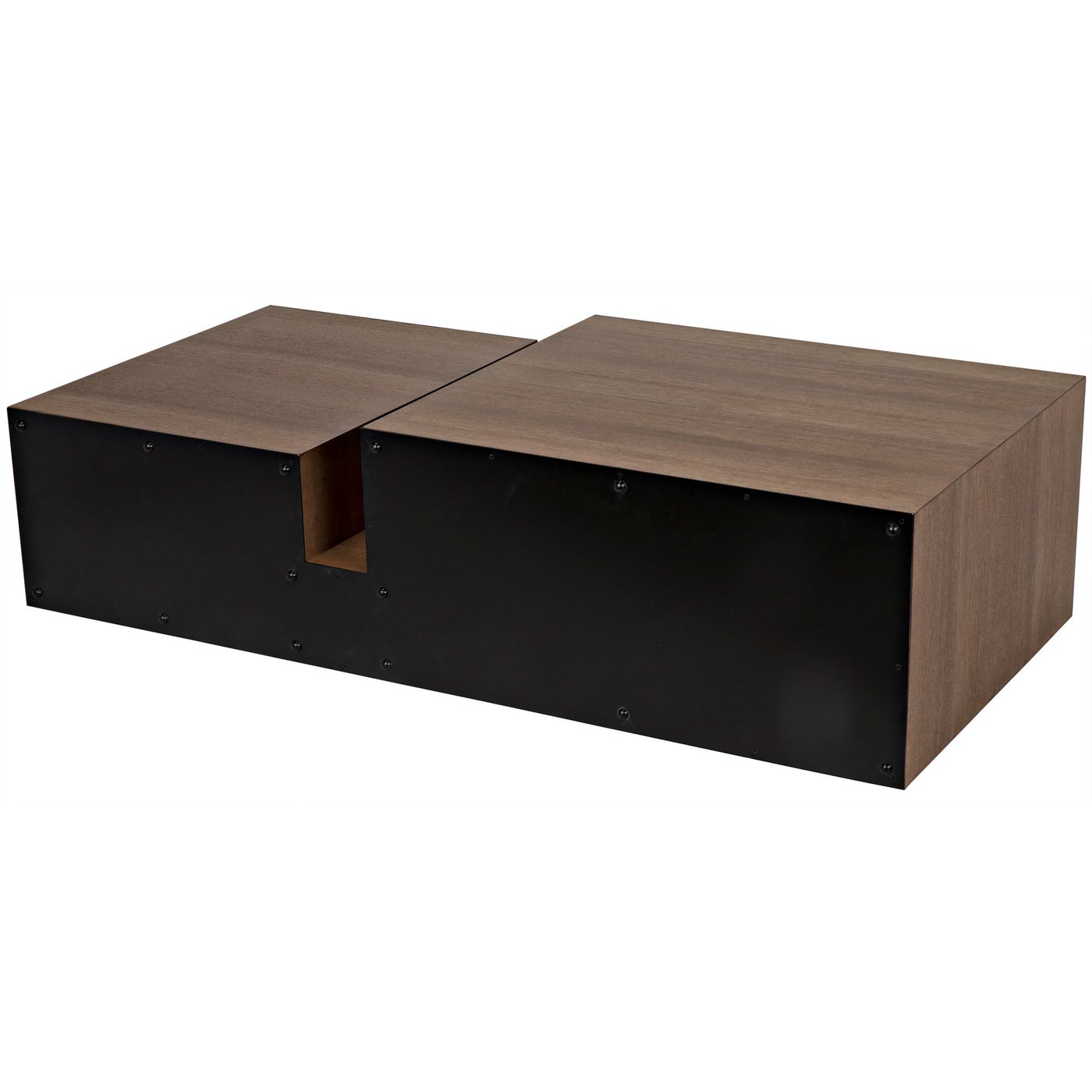 Noir Nido Coffee Table, Black Steel