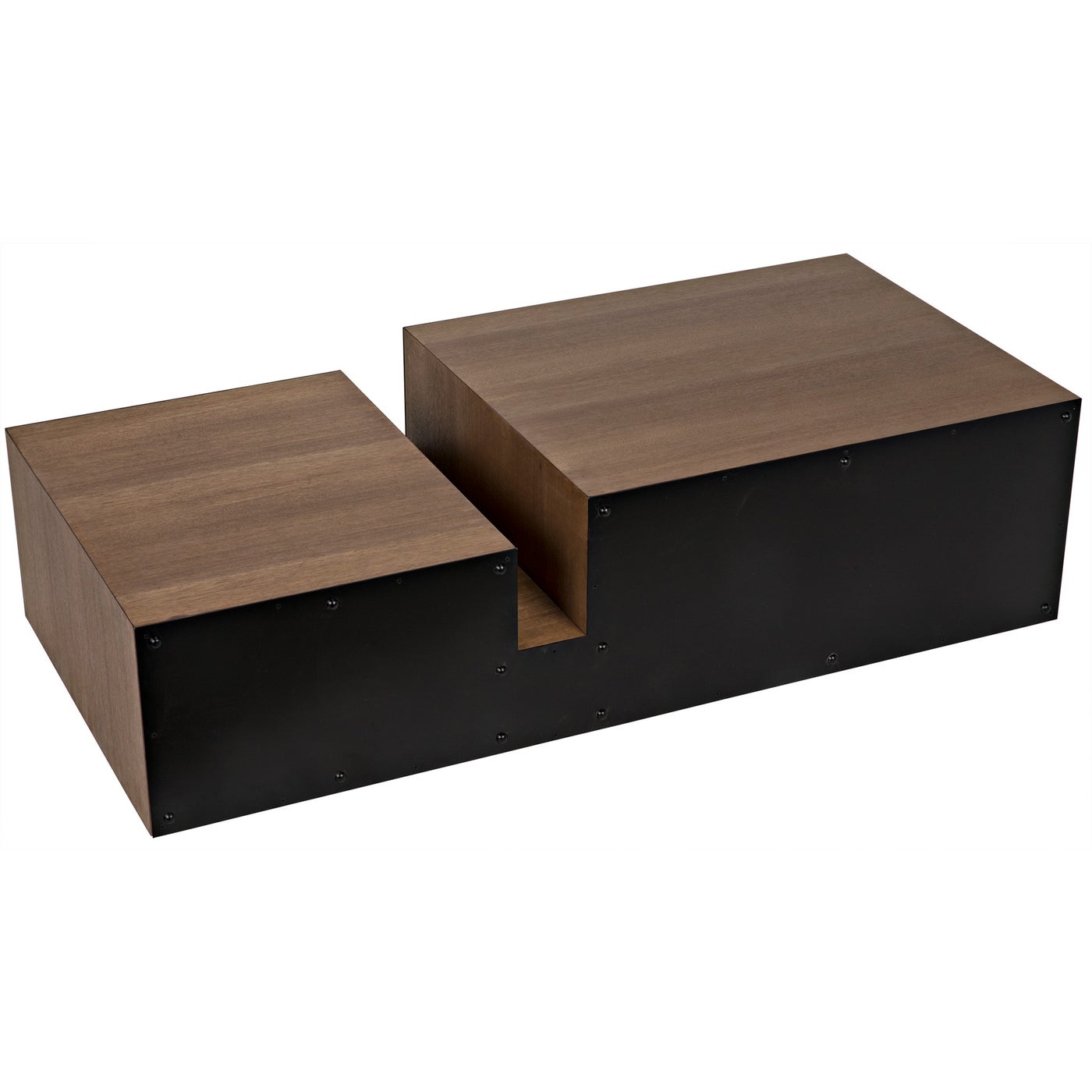 Noir Nido Coffee Table, Black Steel