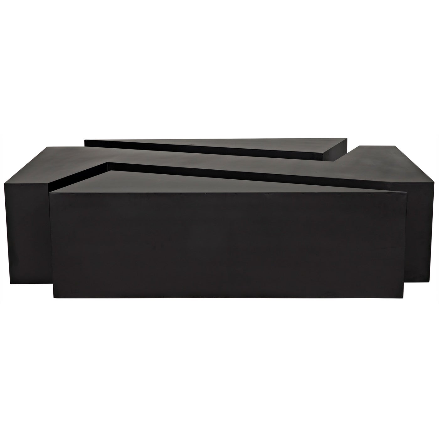 Noir Element Coffee Table, Black Steel