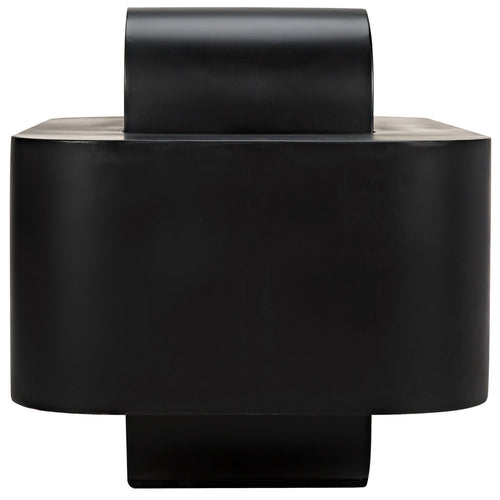 Noir Nodum Accent Table, Black Steel