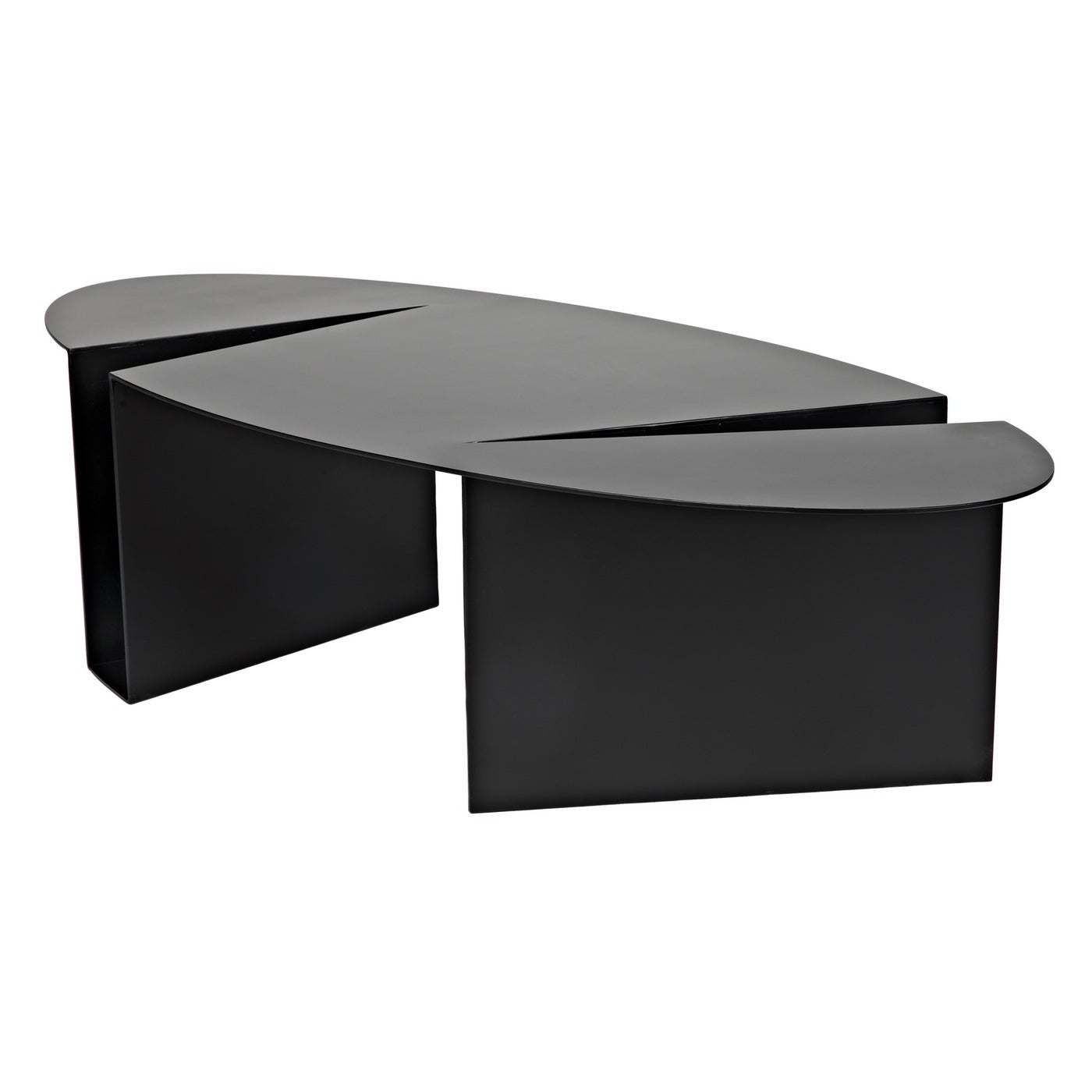 Noir Minerva Coffee Table, Black Steel