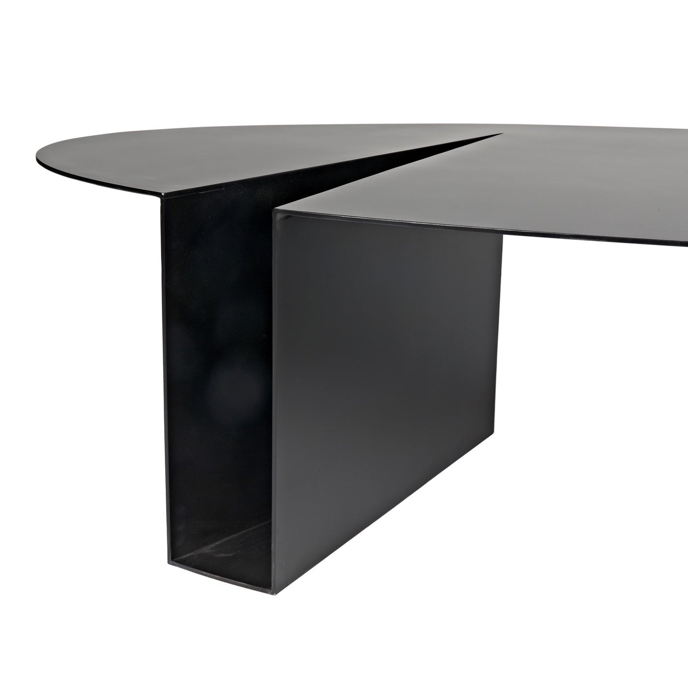 Noir Minerva Coffee Table, Black Steel