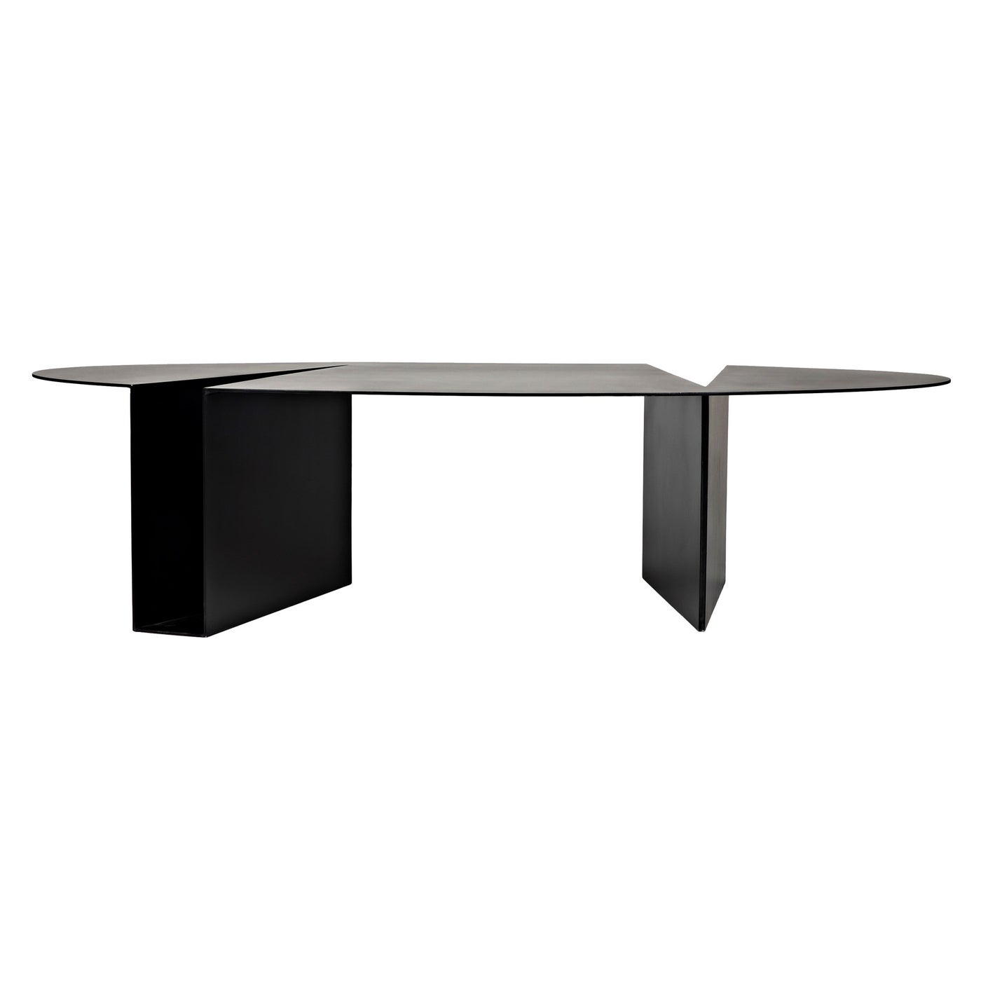 Noir Minerva Coffee Table, Black Steel