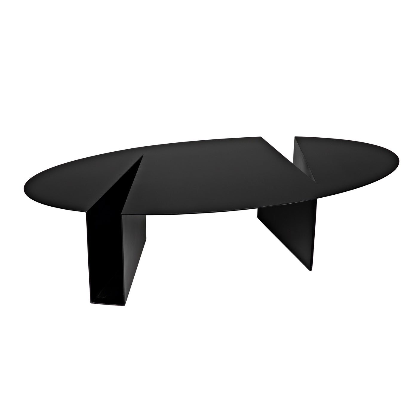 Noir Minerva Coffee Table, Black Steel