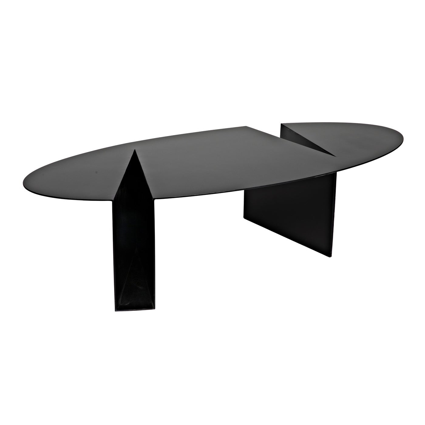 Noir Minerva Coffee Table, Black Steel