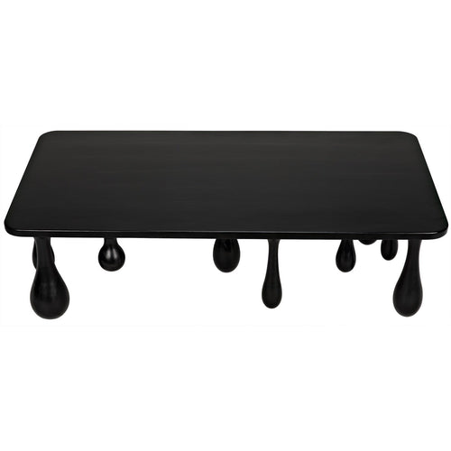 Noir Drop Coffee Table, Hand Rubbed Black