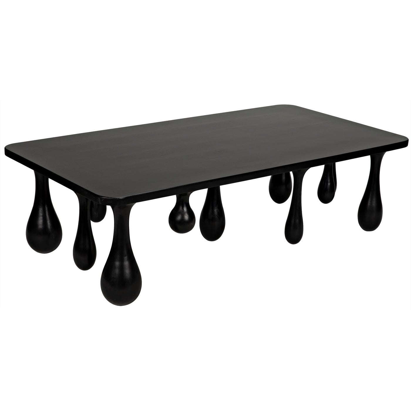 Noir Drop Coffee Table, Hand Rubbed Black