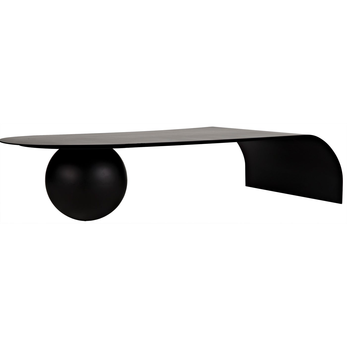 Noir Rosario Coffee Table, Black Steel