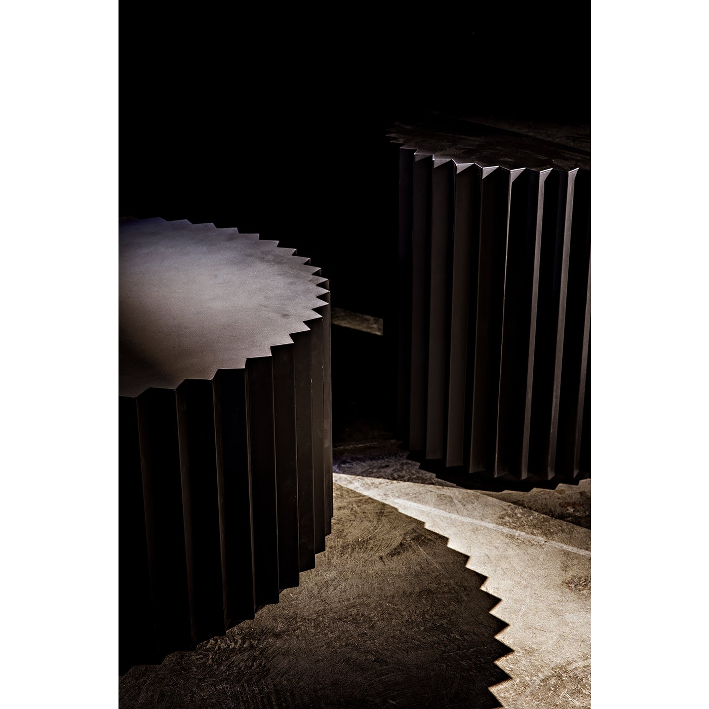 Noir Stern Coffee Table, Black Steel