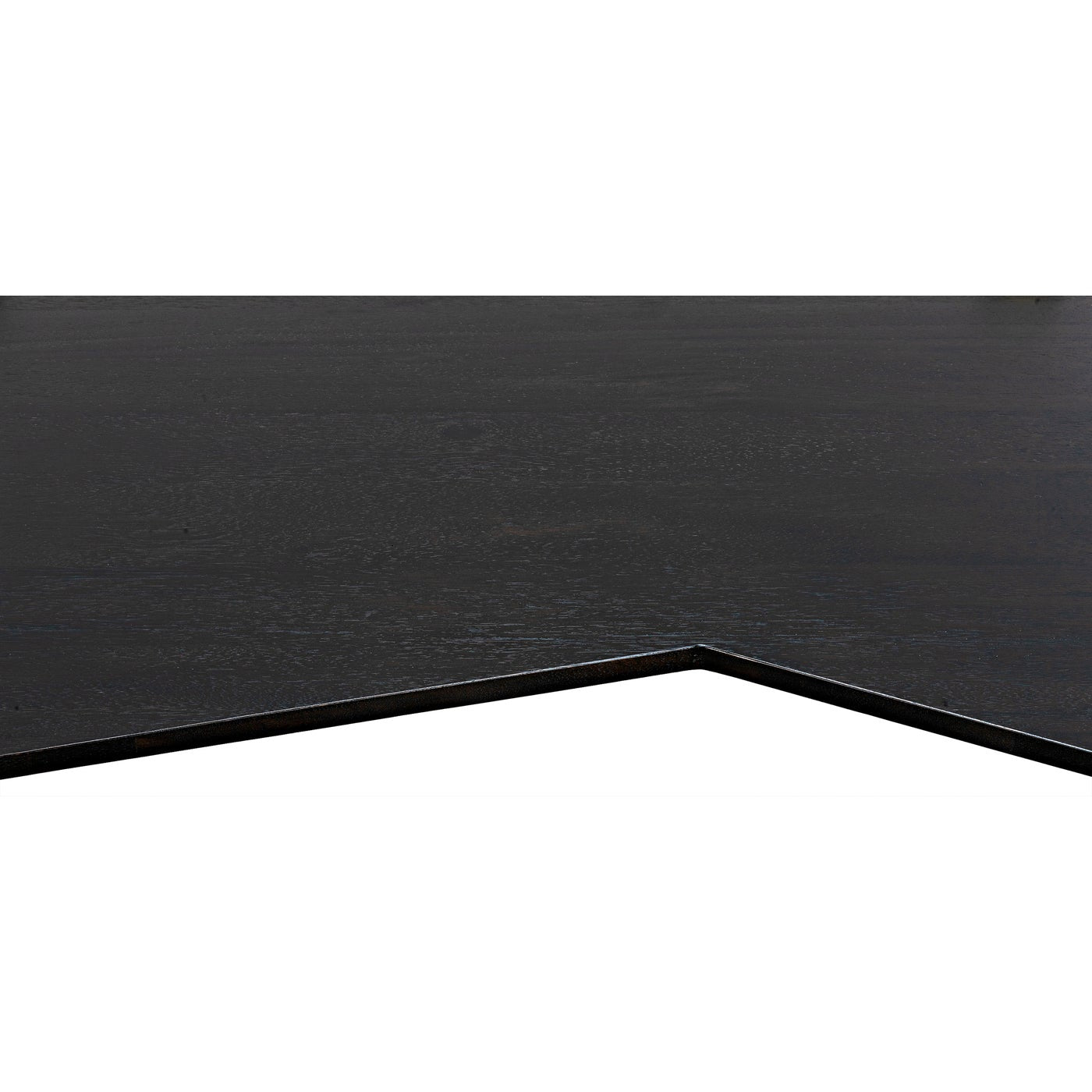 Noir Tabu Coffee Table, Brass Finished Legs With Ebony Walnut Top