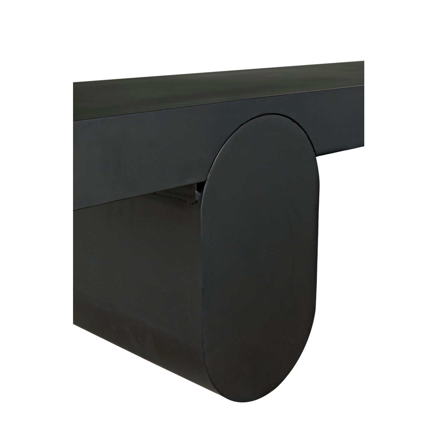 Noir Evora Coffee Table, Black Metal