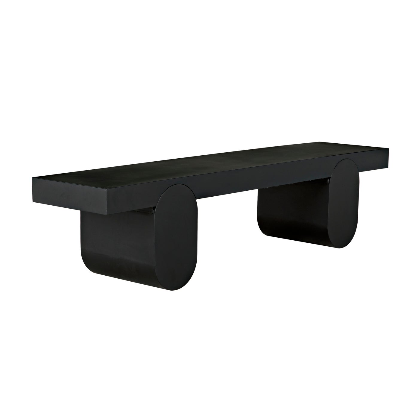 Noir Evora Coffee Table, Black Metal