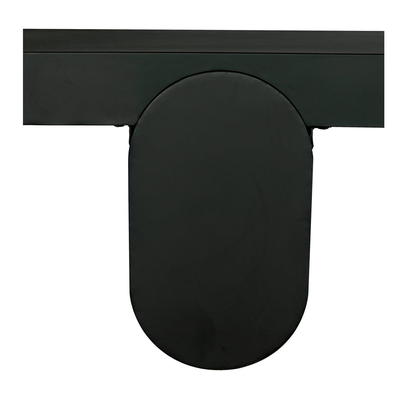 Noir Evora Coffee Table, Black Metal
