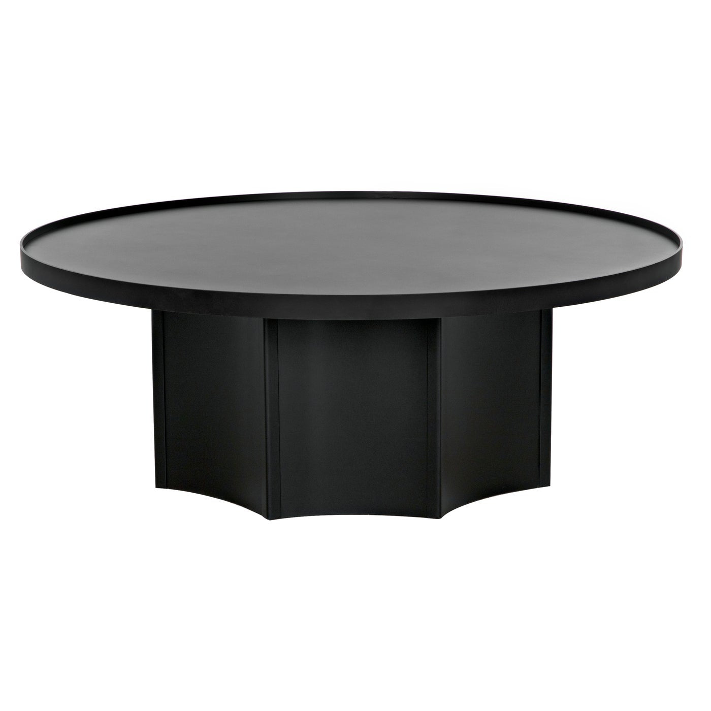 Noir Rome Coffee Table, Black Steel