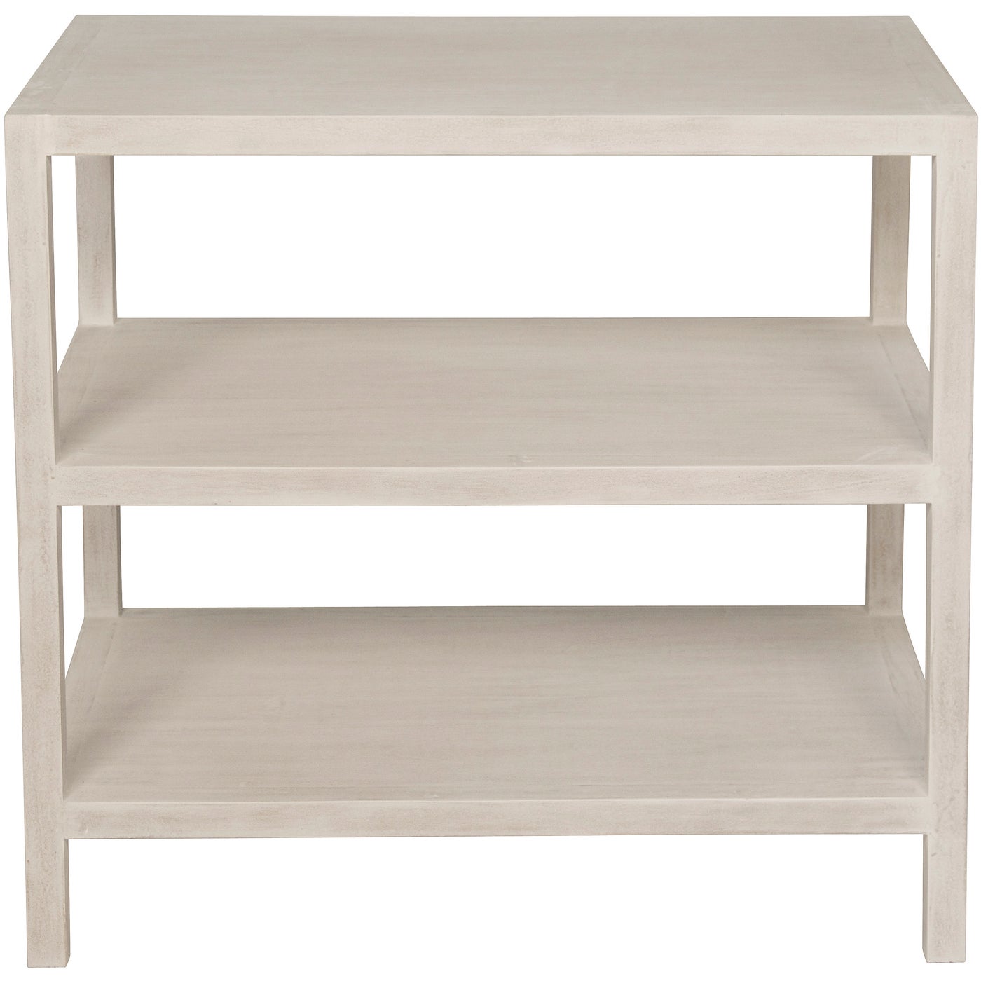Noir 2 Shelf Side Table, White Wash