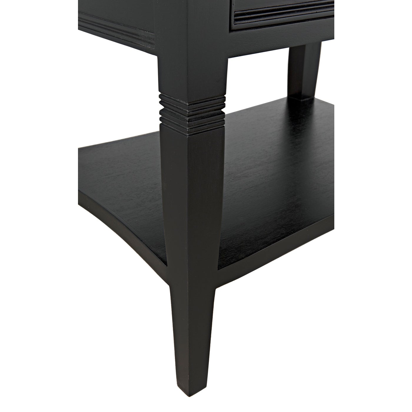Noir Oxford 2 Drawer Side Table