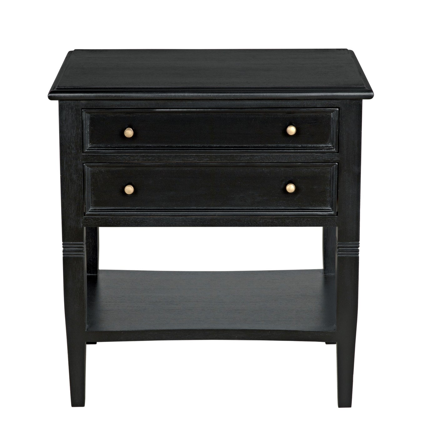 Noir Oxford 2 Drawer Side Table