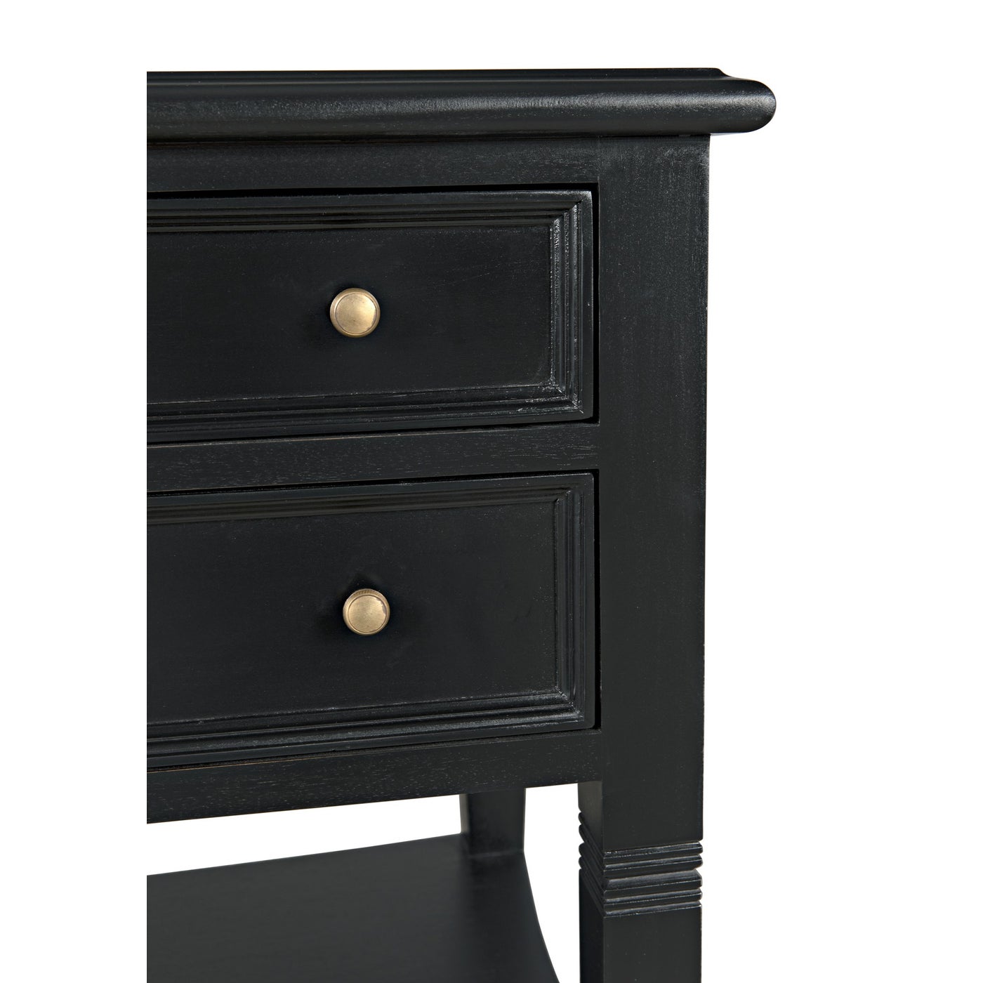 Noir Oxford 2 Drawer Side Table