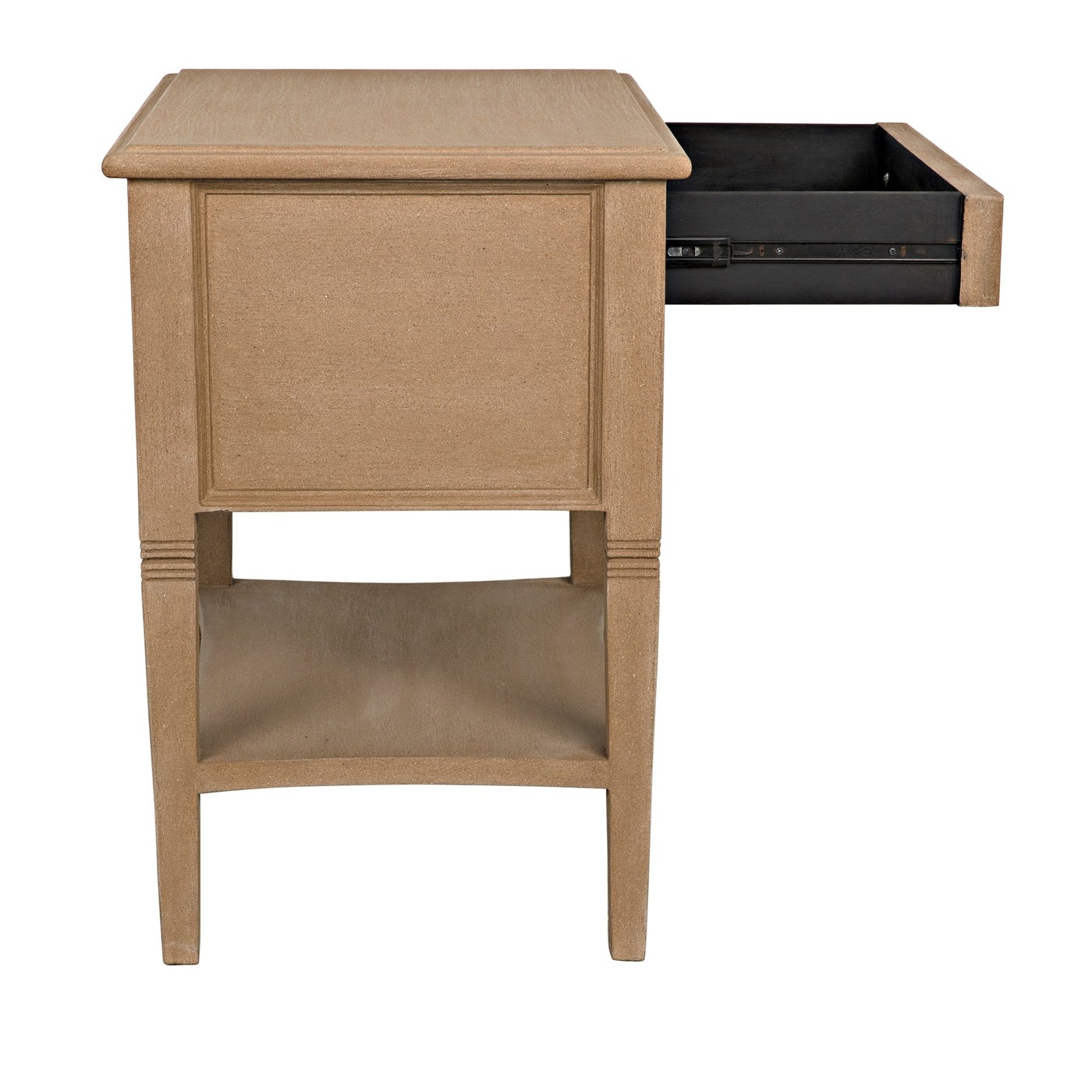 Noir Oxford 2 Drawer Side Table