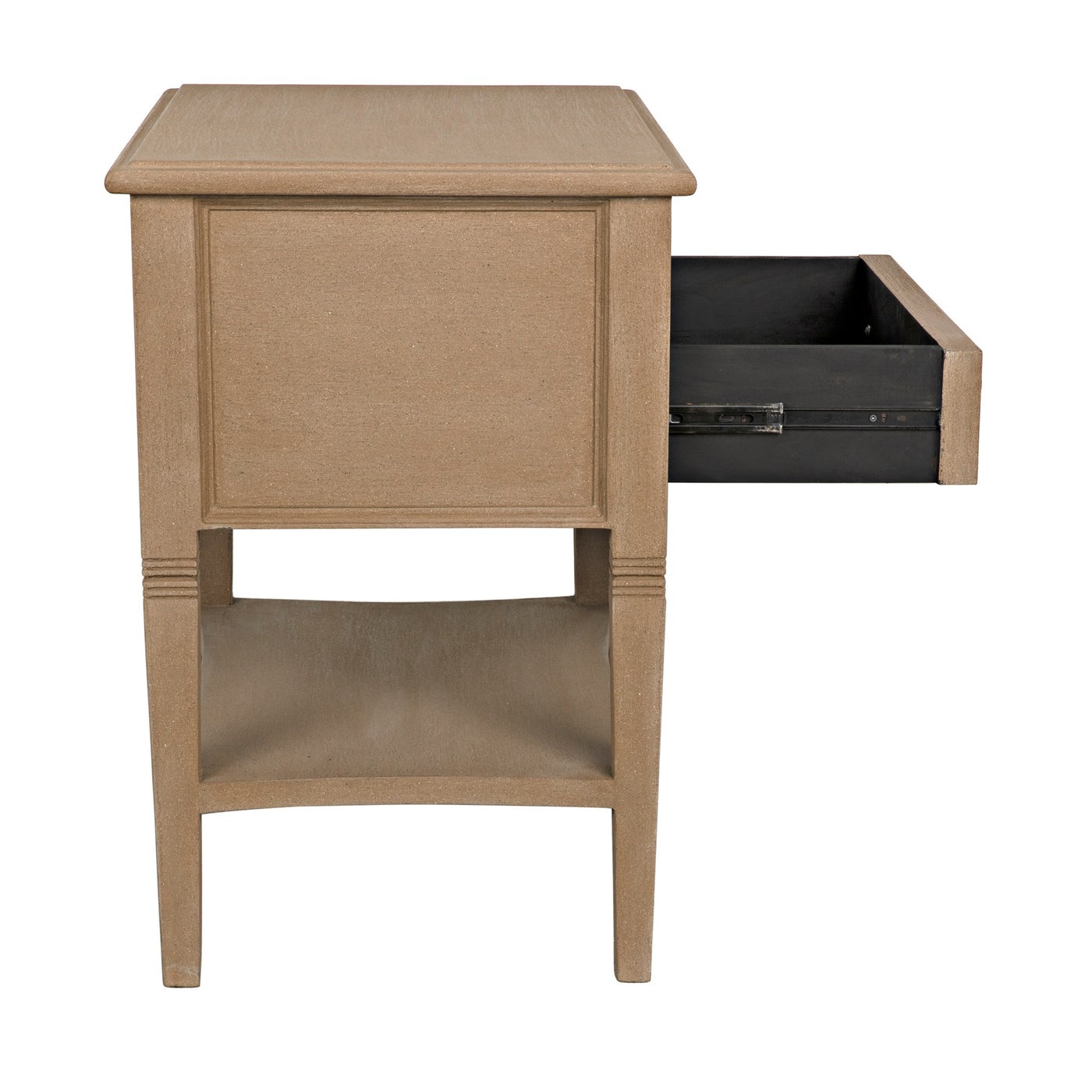 Noir Oxford 2 Drawer Side Table