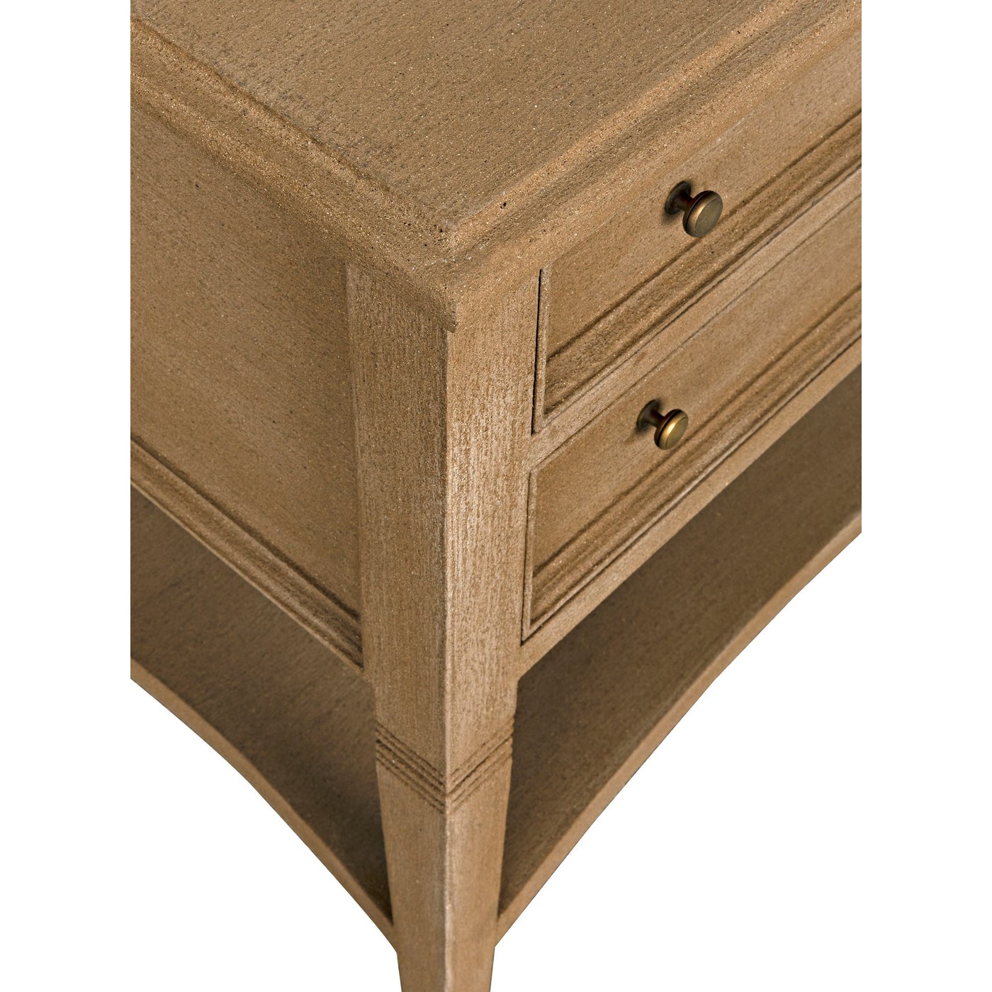 Noir Oxford 2 Drawer Side Table