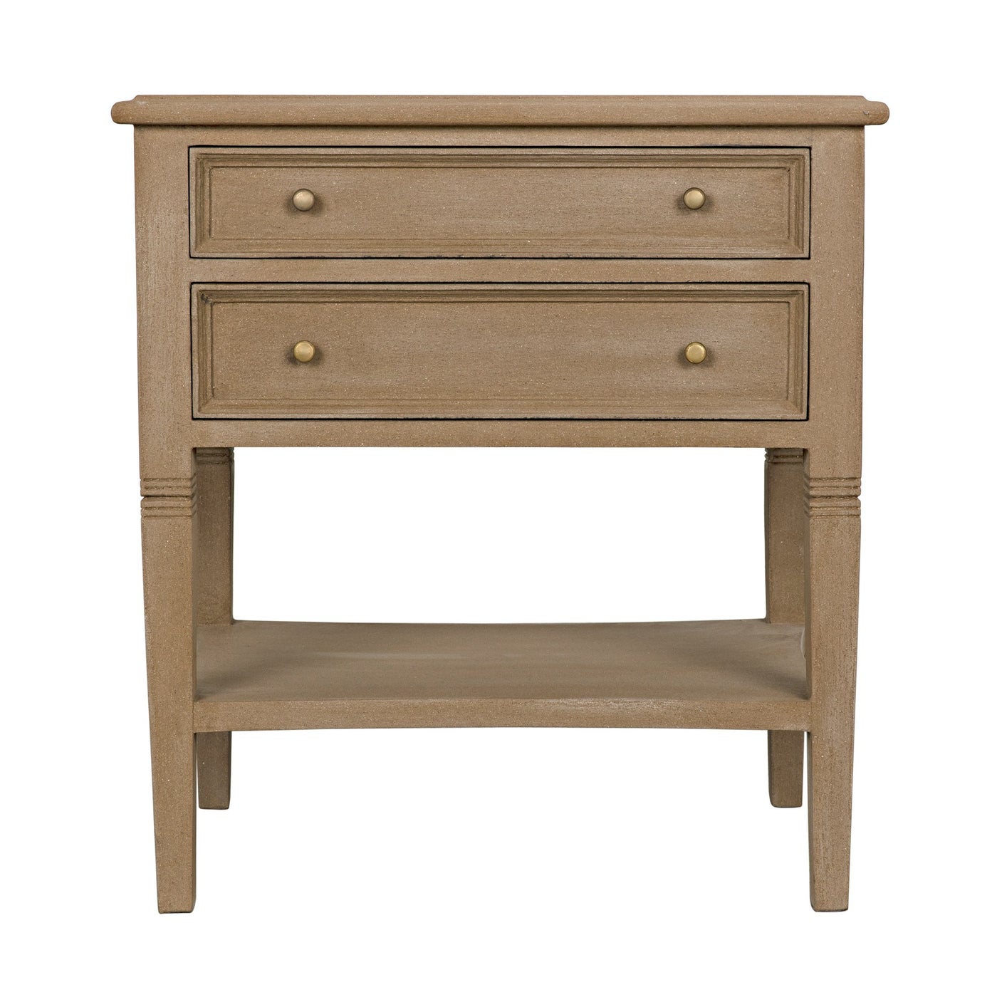 Noir Oxford 2 Drawer Side Table