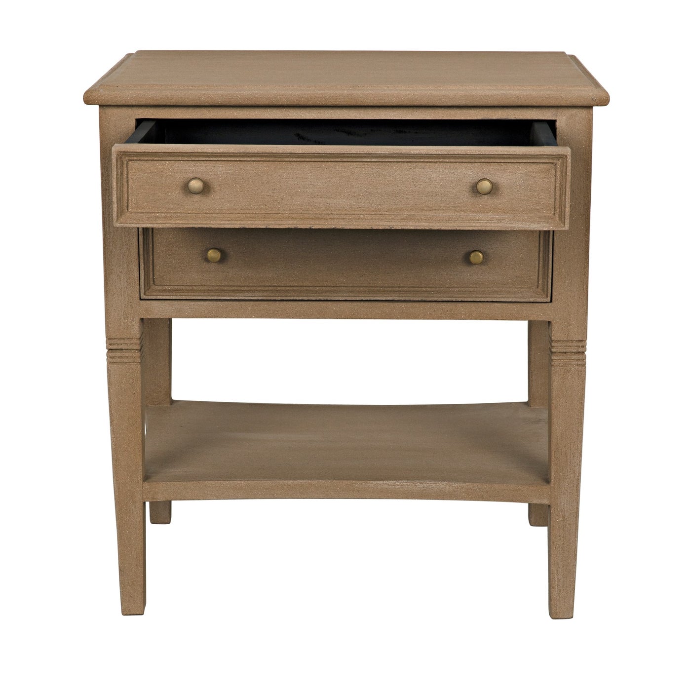 Noir Oxford 2 Drawer Side Table