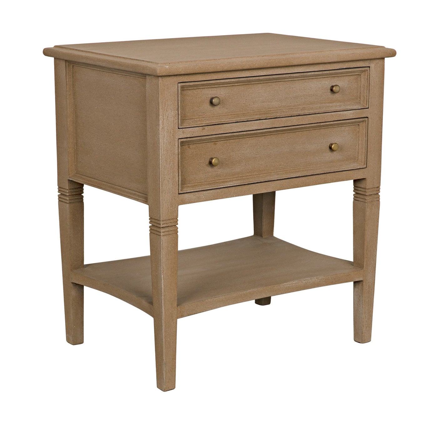 Noir Oxford 2 Drawer Side Table
