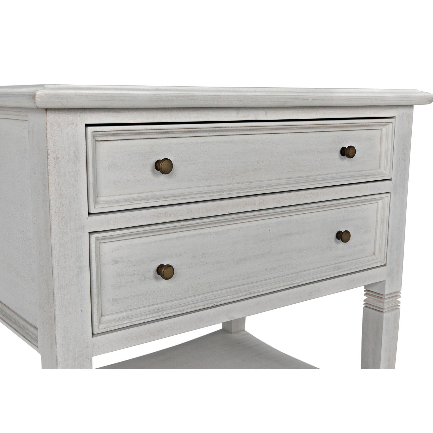 Noir Oxford 2 Drawer Side Table