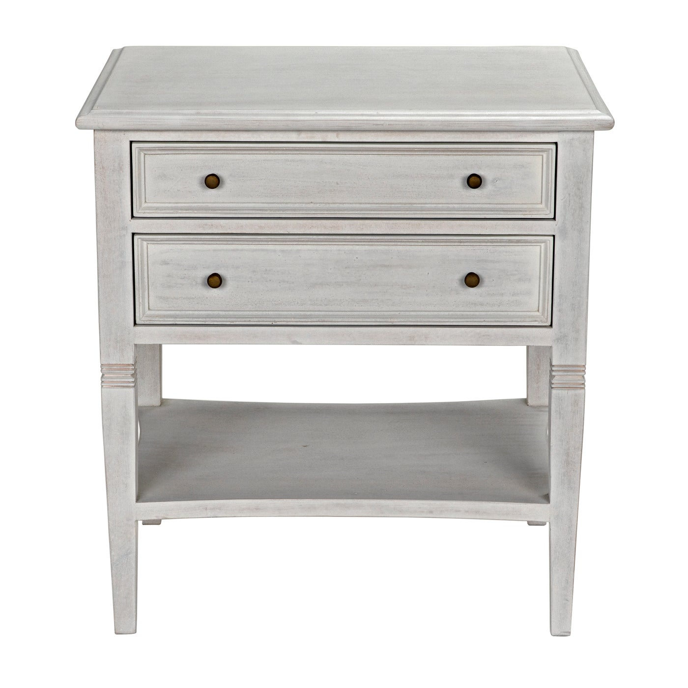 Noir Oxford 2 Drawer Side Table