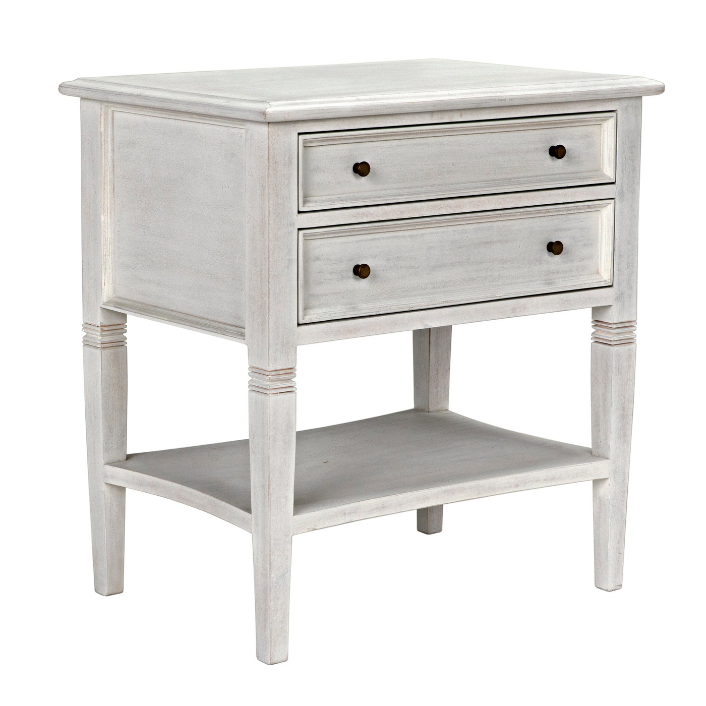Noir Oxford 2 Drawer Side Table