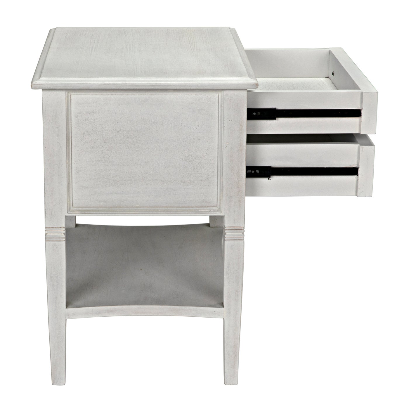 Noir Oxford 2 Drawer Side Table