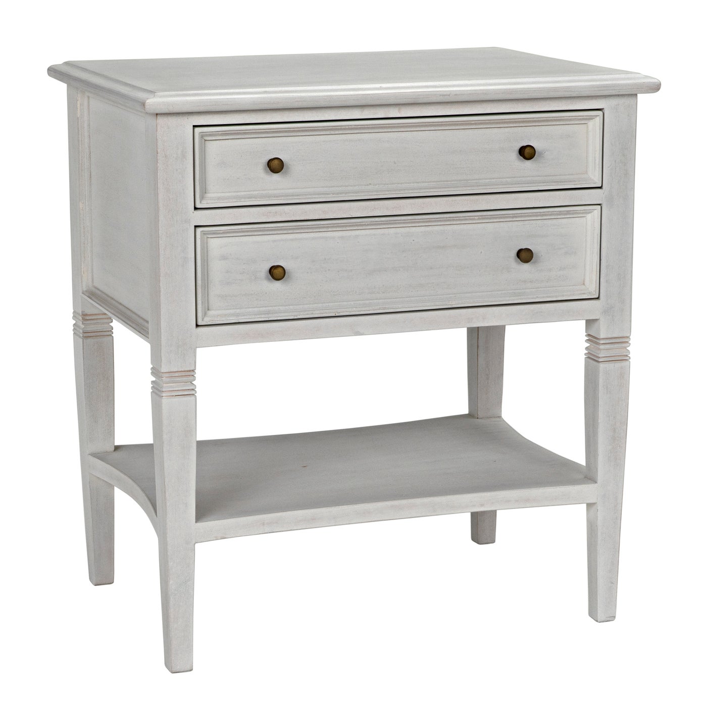 Noir Oxford 2 Drawer Side Table