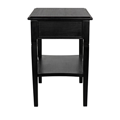 Noir Oxford 1 Drawer Side Table