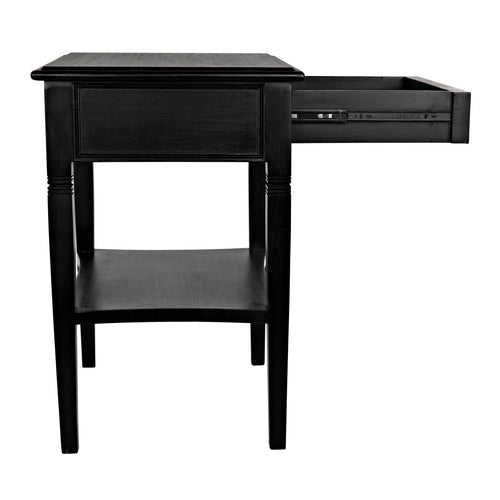 Noir Oxford 1 Drawer Side Table