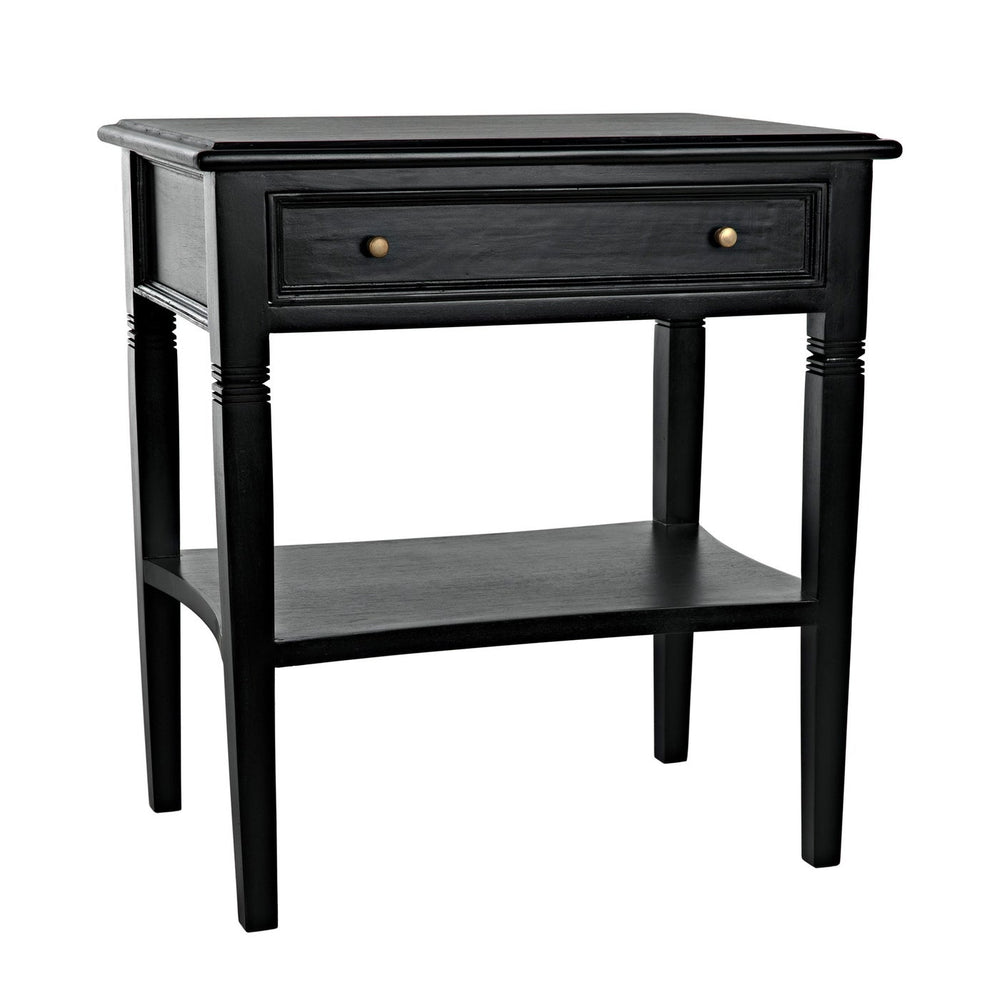 Noir Oxford 1 Drawer Side Table