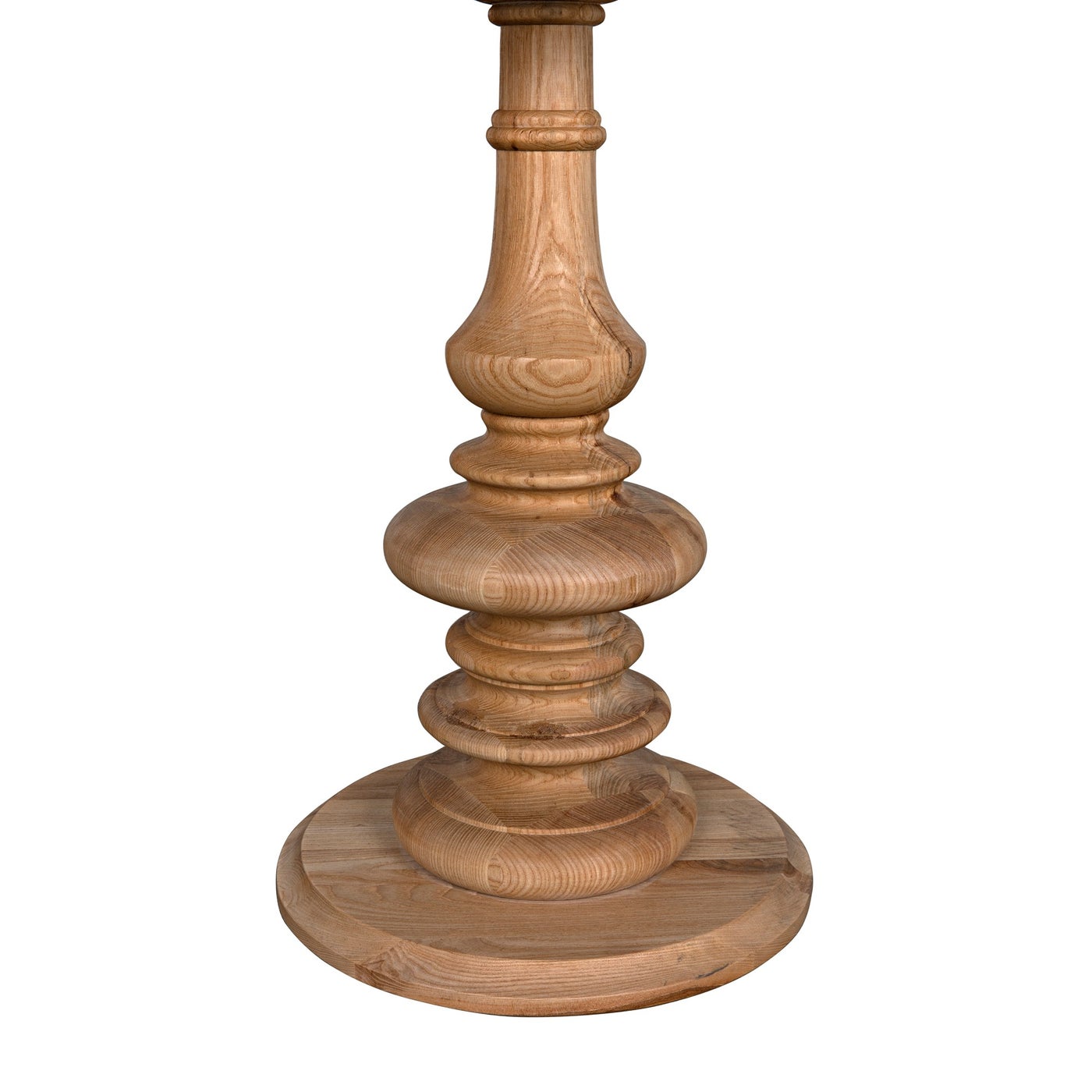 Noir Old Elm Pedestal Side Table