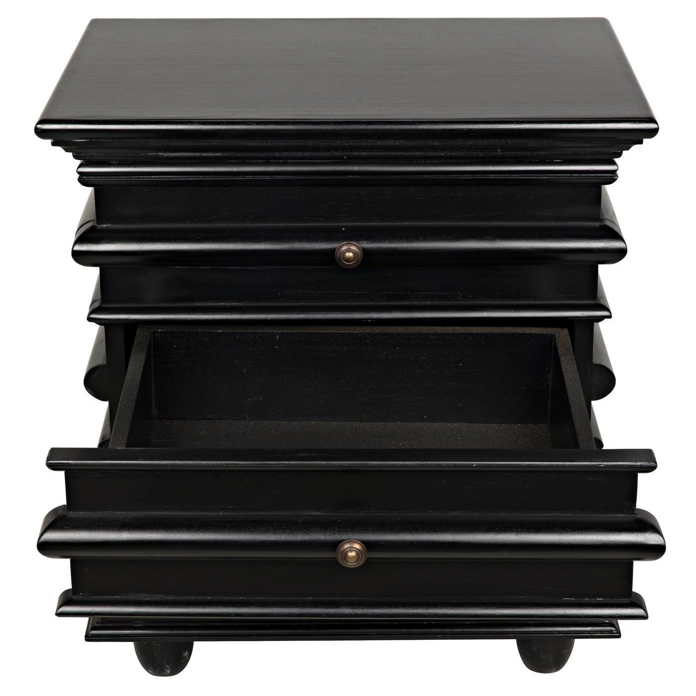 Noir Ascona Side Table, Hand Rubbed Black