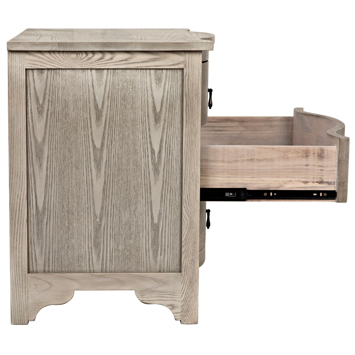 Noir Curved Front Side Table