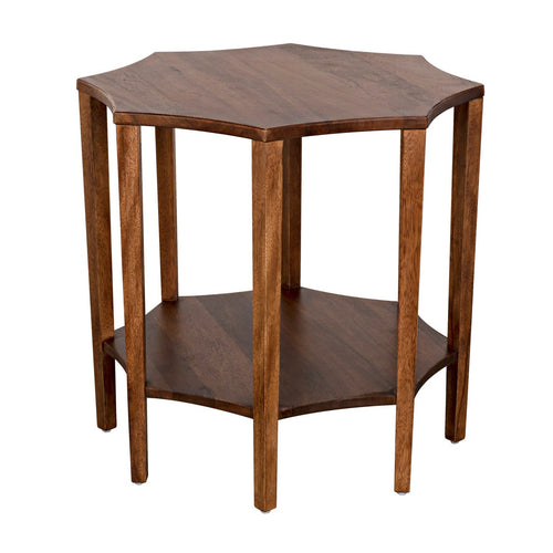 Noir Ariana Side Table, Dark Walnut