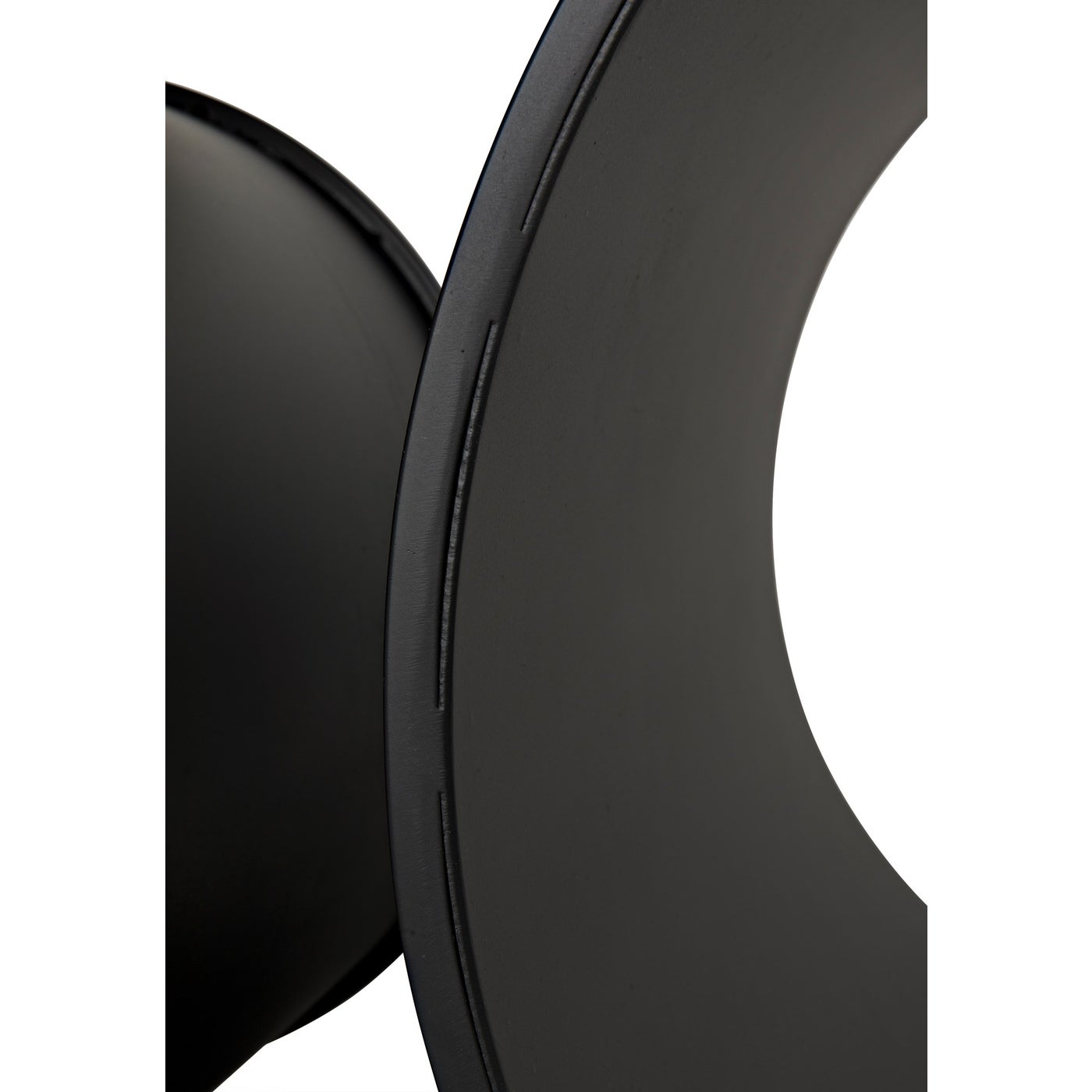 Noir Alec Side Table, Black Steel