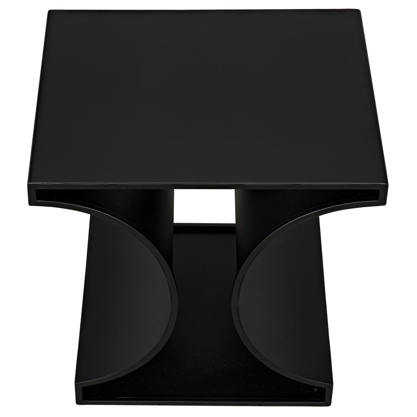 Noir Alec Side Table, Black Steel