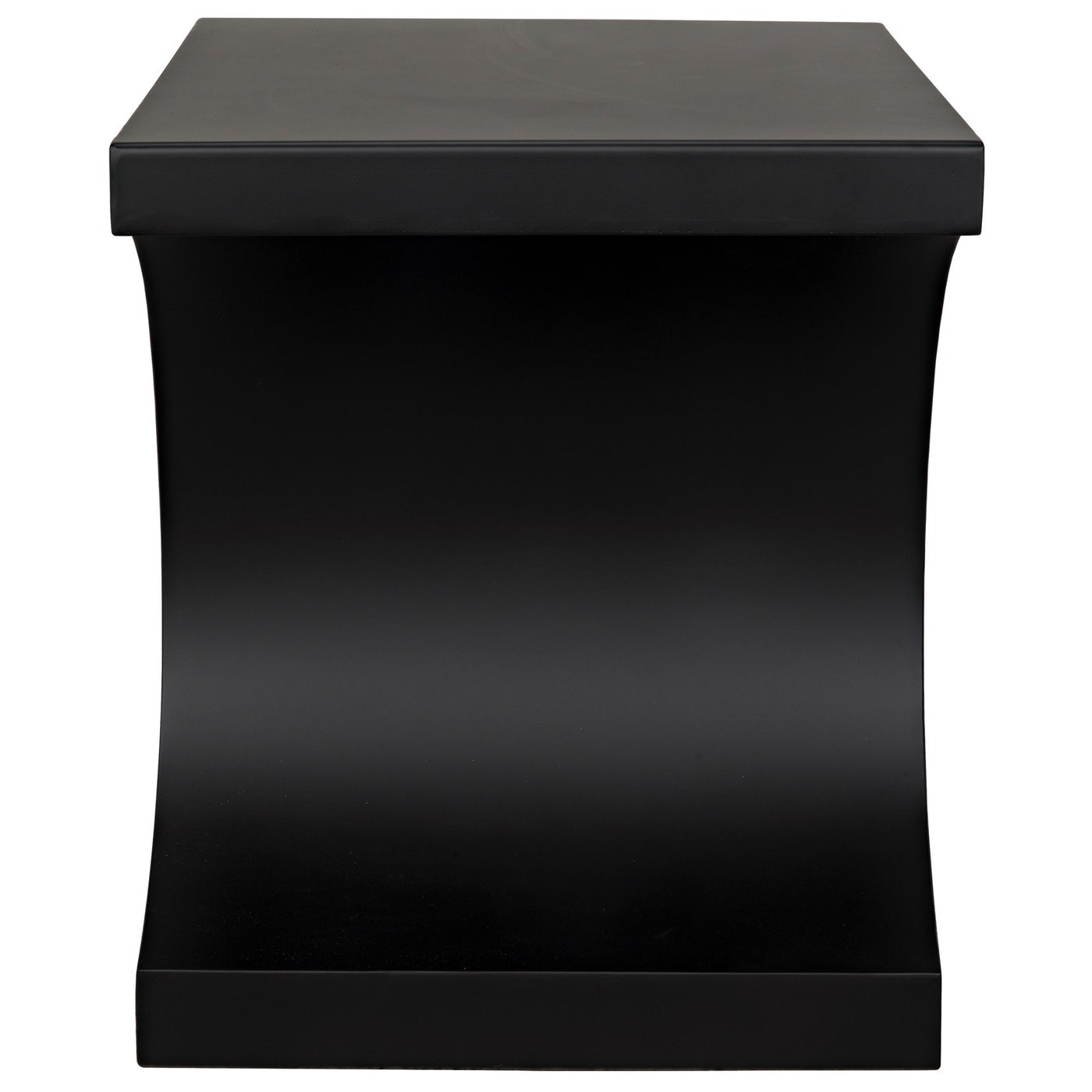 Noir Alec Side Table, Black Steel