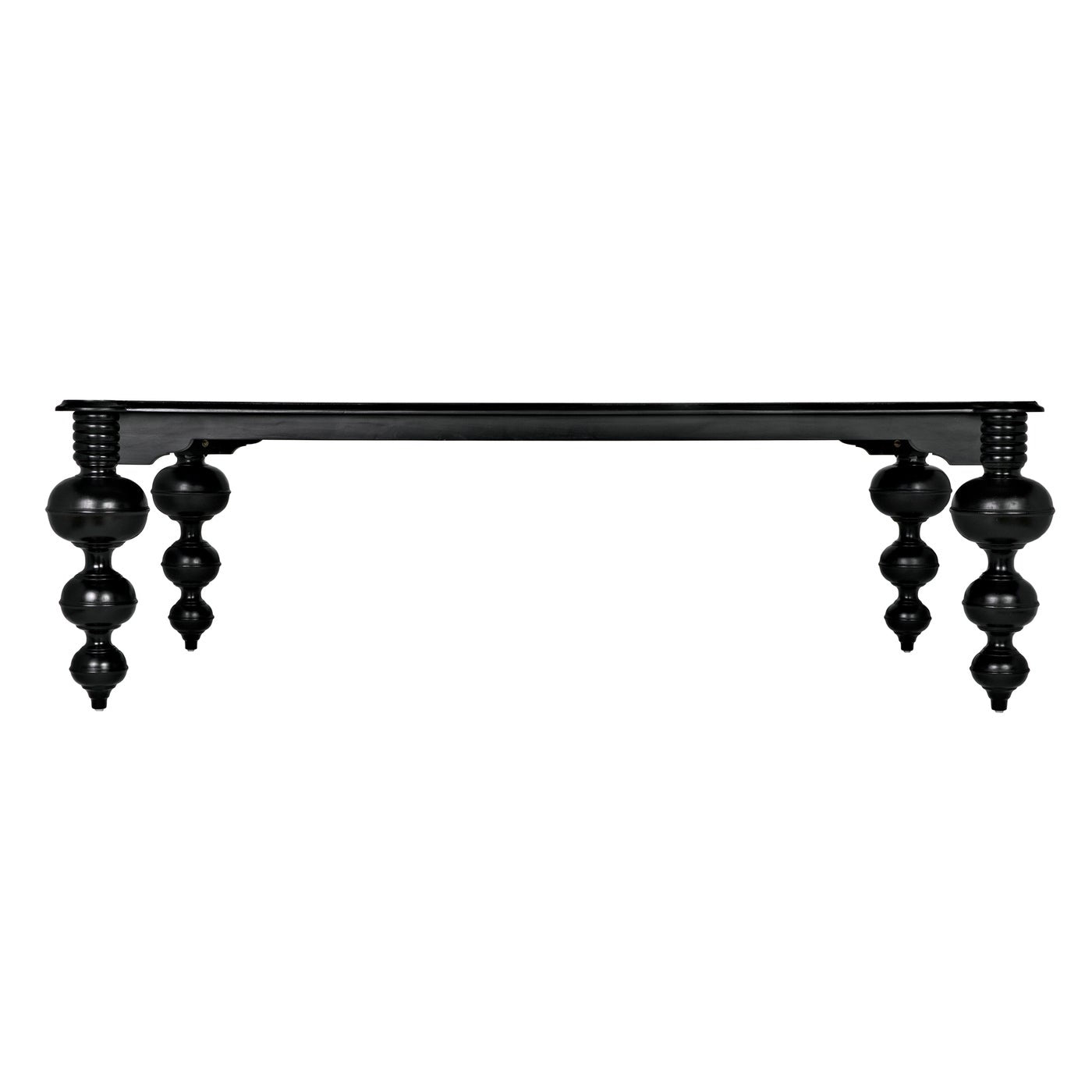 Noir Claudio Dining Table, Hand Rubbed Black