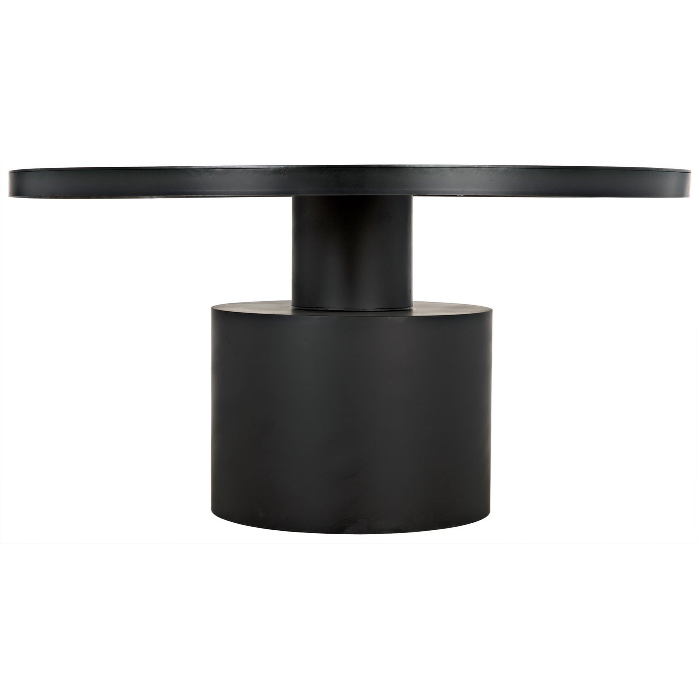 Noir Marlow Dining Table, Black Steel