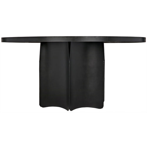 Noir Rome Dining Table, Black Steel